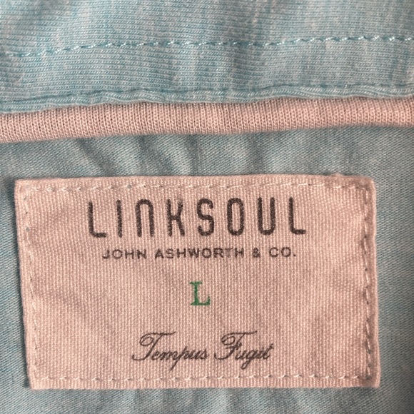 LINKSOUL Luxury Cotton Large Light Heathered Blue Polo Shirt Grayhawk Golf Club - Picture 4 of 7